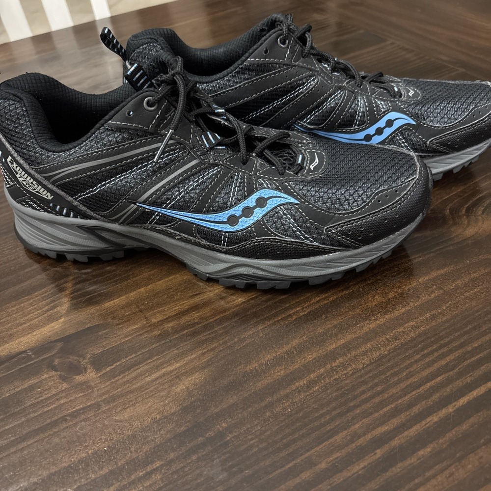 Saucony Excursion TR8 Trail Running Shoes Womens Blue Black Size 11 Wide Hiking